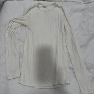 SET Active long sleeve ribbed t white size M